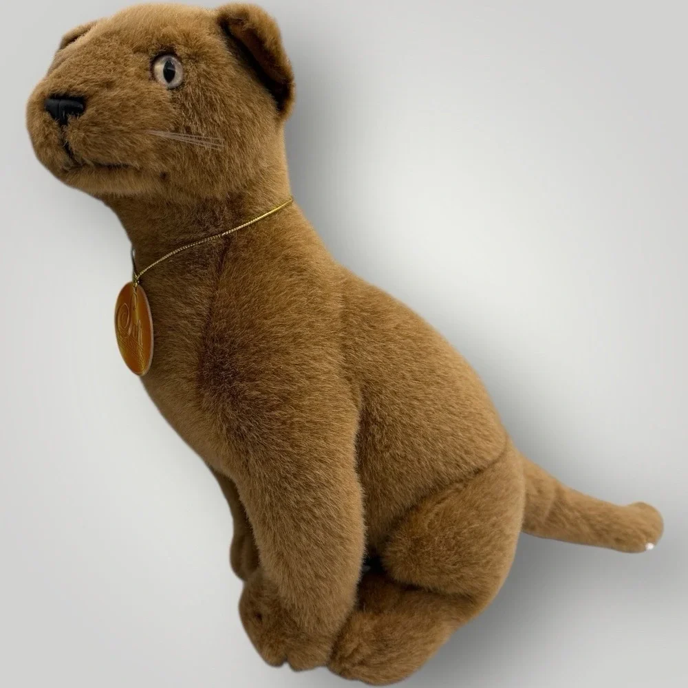 Toys R Us Soft Classics Vintage Brown Cat Plush Stuffed‎ Animal Realistic 13